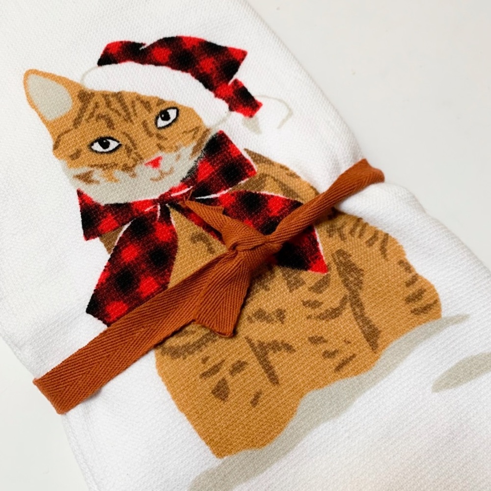 Orange Kitty Holiday Towels (2)